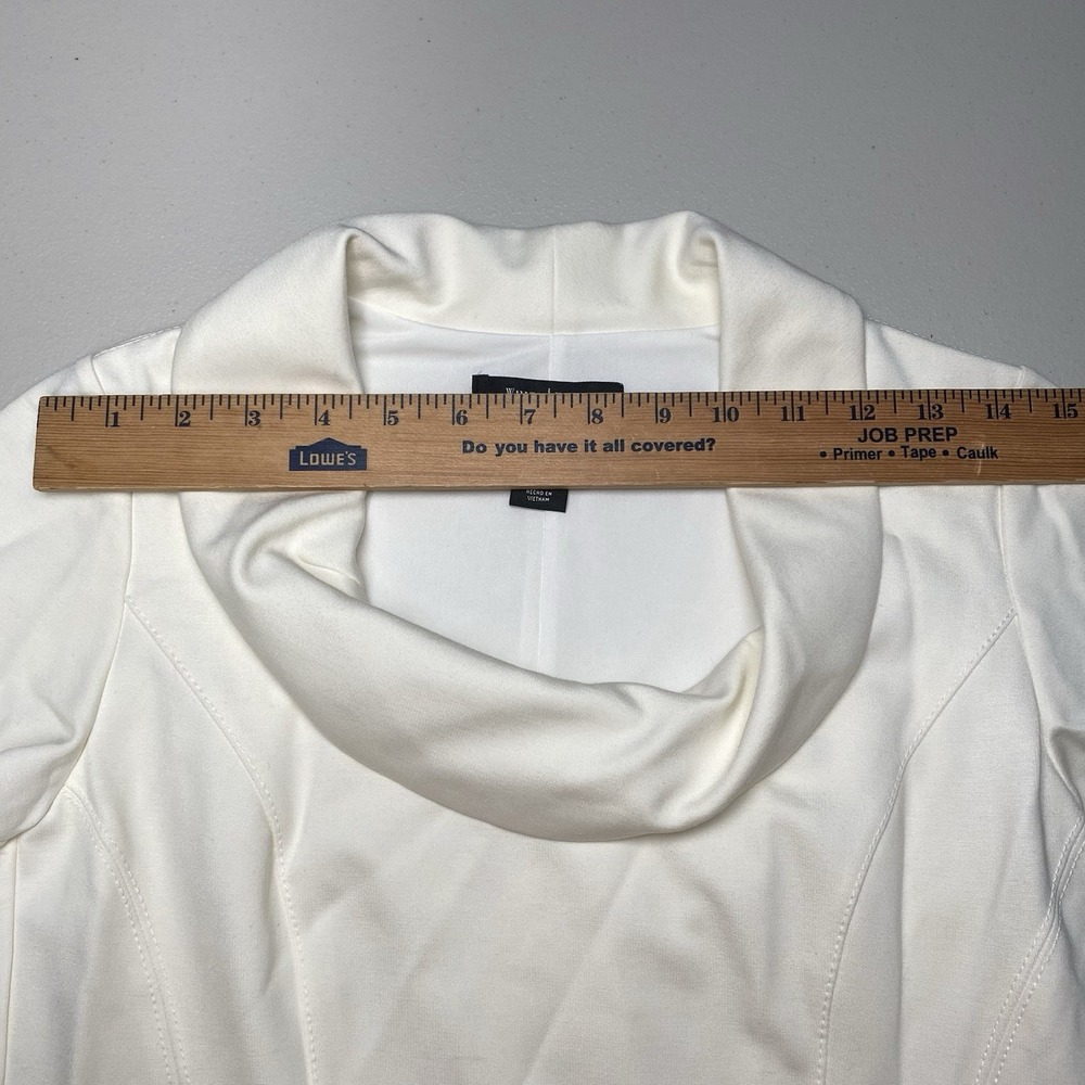 White House Black Market Peplum Blouse Corpcore Quiet Luxury Chic Minimalism - Picture 6 of 13